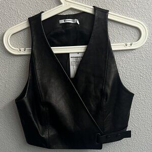 NWT Alexander Wang Leather Vest Top Size 2